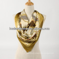 Últimas Anel de Ouro Seda Silk Satin Fashion Lady Scarf